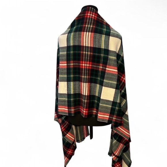 GAP Acrylic Tartan Plaid Large Holiday Winter Scarf/Wrap - Picture 5 of 13